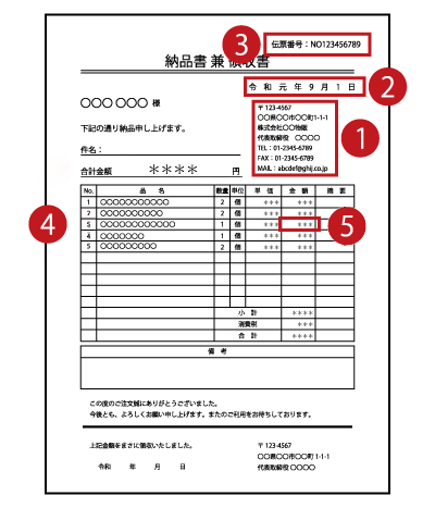 納品書 兼 領収書